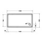 Duravit Starck Slimline Duschwanne Rechteck 150 x 80 cm mit Antislip