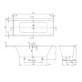 Villeroy & Boch Subway 3.0 Duo Badewanne 170 x 75 cm, Airpool Comfort, Technik Position 1 + SilentFlow