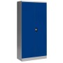 Wolfstahl Werkstatt Stahlschrank - Materialschrank Enzianblau-Lichtgrau abschliessbar 92x42x195cm, zerlegt