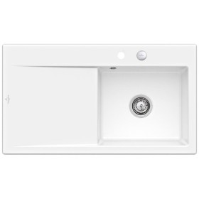 Évier encastrable Villeroy & Boch Subway Style 50 FLAT, bonde avec commande excentrée, cuve à droite