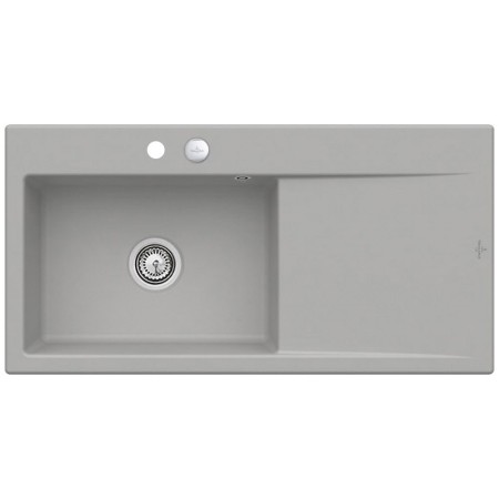 Villeroy & Boch Subway Style 60 Einbauspüle, Ablaufgarnitur mit Excenterbetätigung, Becken links