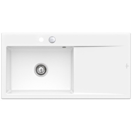 Villeroy & Boch Subway Style 60 Einbauspüle, Ablaufgarnitur mit Excenterbetätigung, Becken links