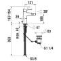 LAUFEN PURE Einhand-Bidetarmatur