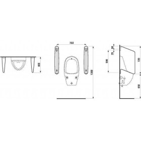 Cloison urinoir LAUFEN Profil -Rion-