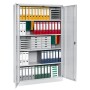 Wolfstahl Büro Stahlschrank - Aktenschrank Lichtgrau abschliessbar 120x42x195cm, aufgebaut