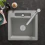 Villeroy & Boch Siluet 50 S Einbauspüle, Ablaufgarnitur mit Handbetätigung, reversibel