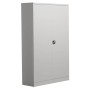 Wolfstahl Büro Stahlschrank - Aktenschrank Lichtgrau abschliessbar 120x42x195cm, aufgebaut