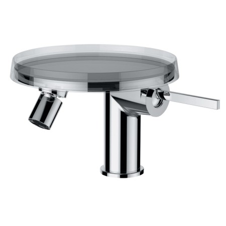 LAUFEN Kartell Einhebel-Bidetmischer mit Deko-Disc und Ablaufventil
