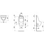 LAUFEN Tamaro-S Absaugeurinal mit elektronischer Steuerung, Batteriebetrieben