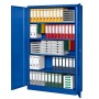 Wolfstahl Büro Stahlschrank - Aktenschrank Enzianblau abschliessbar 120x42x195cm, aufgebaut