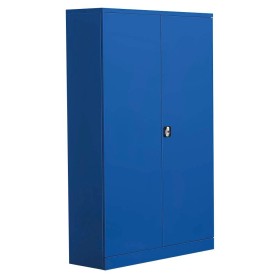 Wolfstahl Büro Stahlschrank - Aktenschrank Enzianblau abschliessbar 120x42x195cm, aufgebaut