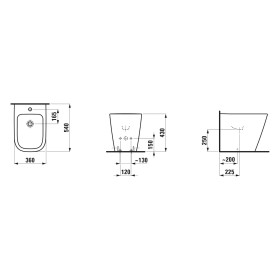 LAUFEN MEDA Bidet sur pied