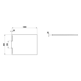 Receveur de douche LAUFEN NIA 100 x 80 cm