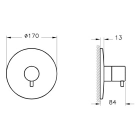 VitrA Origin 3 voies, encastré