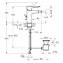 VitrA Root Square Einhebel-Bidetmischer mit Ablaufgarnitur
