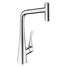 hansgrohe Metris Select M71 Einhebel-Küchenarmatur 320 Eco, Ausziehauslauf, 1jet