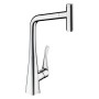 hansgrohe Metris Select M71 Einhebel-Küchenarmatur 320 Eco, Ausziehauslauf, 1jet