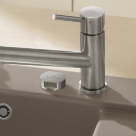 Lavello incasso Villeroy & Boch Subway Style 45, tappo di scarico con azionamento eccentrico, vasca a sinistra
