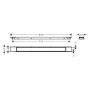 hansgrohe RainDrain Match Plus Fertigset Duschrinne 80 cm mit höhenverstellbarem Rahmen