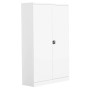 Wolfstahl Büro Stahlschrank - Aktenschrank Weiss abschliessbar 120x42x195cm, aufgebaut