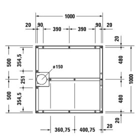 Duravit Fußgestell für Stonetto Duschwanne 100 x 100 cm