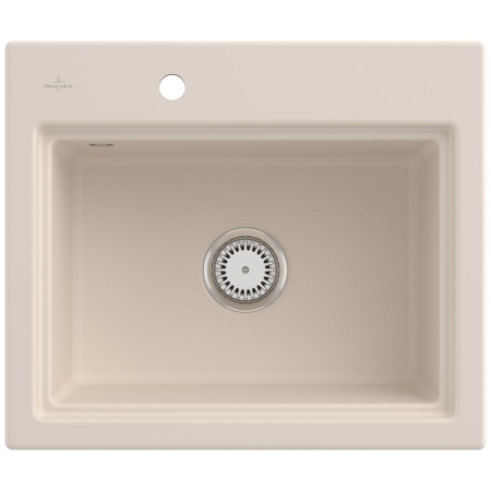 Villeroy & Boch Subway Style 60 S FLAT flächenbündige Spüle, Ablaufgarnitur mit Handbetätigung, inkl. Abtropfgitter