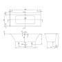 Villeroy & Boch Subway 3.0 Duo Badewanne 180 x 80 cm, Hydropool Entry, Technik Position 1