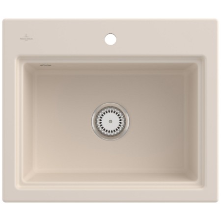Villeroy & Boch Subway Style 60 S FLAT flächenbündige Spüle, Ablaufgarnitur mit Handbetätigung, inkl. Abtropfgitter