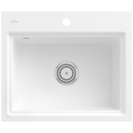 Villeroy & Boch Subway Style 60 S FLAT flächenbündige Spüle, Ablaufgarnitur mit Handbetätigung, inkl. Abtropfgitter
