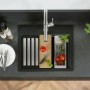 Villeroy & Boch Subway Style 60 S FLAT flächenbündige Spüle, Ablaufgarnitur mit Handbetätigung, inkl. Abtropfgitter
