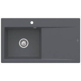 Villeroy & Boch Subway Style 50 FLAT flächenbündige Spüle, Ablaufgarnitur mit Handbetätigung, Becken links