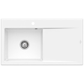 Évier encastrable Villeroy & Boch Subway Style 50 FLAT, bonde à actionnement manuel, cuve à gauche