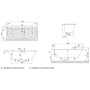 Villeroy & Boch O.novo Duo Badewanne 190 x 90 cm, Airpool Comfort, Technik Position 2 mit Profibox Eck