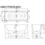 Villeroy & Boch Finion freistehende Badewanne 170 x 70 cm mit Emotion-Funktion, Wasserzulauf