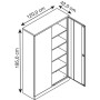 Wolfstahl Büro Stahlschrank - Aktenschrank Anthrazit abschliessbar 120x42x195cm, aufgebaut