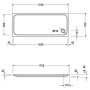 Duravit D-Code Rechteck Duschwanne 170 x 70 cm mit Antislip