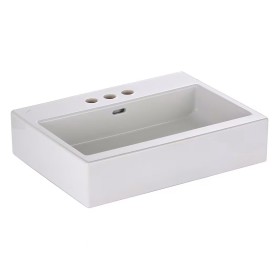 LAUFEN Living City Aufsatzwaschtisch 60 cm mit Überlauf und 3 Hahnlöchern