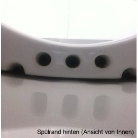 WC suspendu LAUFEN PRO à chasse d'eau plate avec rebord de rinçage fermé