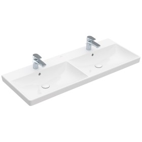 Meuble-lavabo double Villeroy & Boch Avento 120 x 47 cm, avec 2 trous de robinet, avec trop-plein
