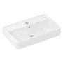 hansgrohe Xanuia Q Waschtisch Compact 600/370 mit Hahnloch und Überlauf, SmartClean
