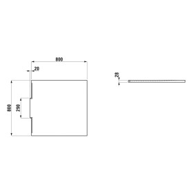 Receveur de douche LAUFEN NIA 80 x 80 cm
