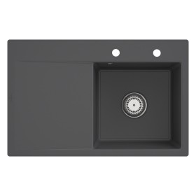Villeroy & Boch Subway Style 45 FLAT flächenbündige Spüle, Ablaufgarnitur mit Handbetätigung, Becken rechts