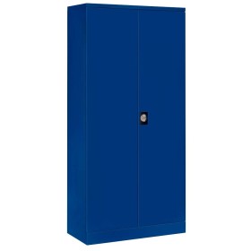 Wolfstahl Büro Stahlschrank - Aktenschrank Enzianblau abschliessbar 92x42x195cm, aufgebaut