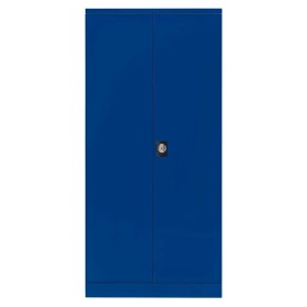 Wolfstahl Büro Stahlschrank - Aktenschrank Enzianblau abschliessbar 92x42x195cm, aufgebaut