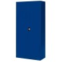Wolfstahl Büro Stahlschrank - Aktenschrank Enzianblau abschliessbar 92x42x195cm, aufgebaut