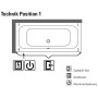 Villeroy & Boch Subway 3.0 Duo Badewanne 180 x 80 cm, Hydropool Entry, Technik Position 1 + SilentFlow