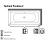 Villeroy & Boch Loop & Friends Square Duo Badewanne 180 x 80 cm, Hydropool Entry, Technik Position 2