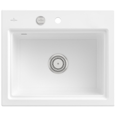 Villeroy & Boch Subway Style 60 S FLAT flächenbündige Spüle, Ablaufgarnitur mit Excenterbetätigung, inkl. Abtropfgitter