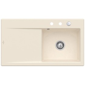 Villeroy & Boch Subway Style 50 FLAT flächenbündige Spüle, Ablaufgarnitur mit Excenterbetätigung, Becken rechts