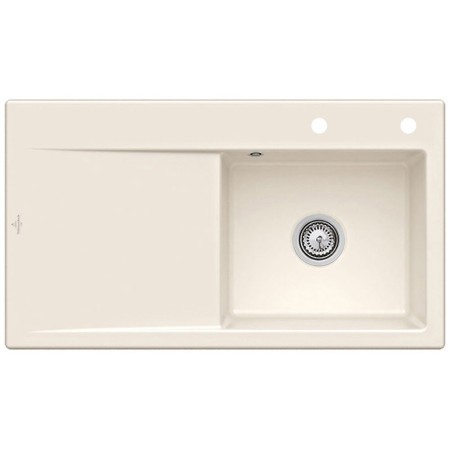 Villeroy & Boch Subway Style 50 Einbauspüle, Ablaufgarnitur mit Handbetätigung, Becken rechts